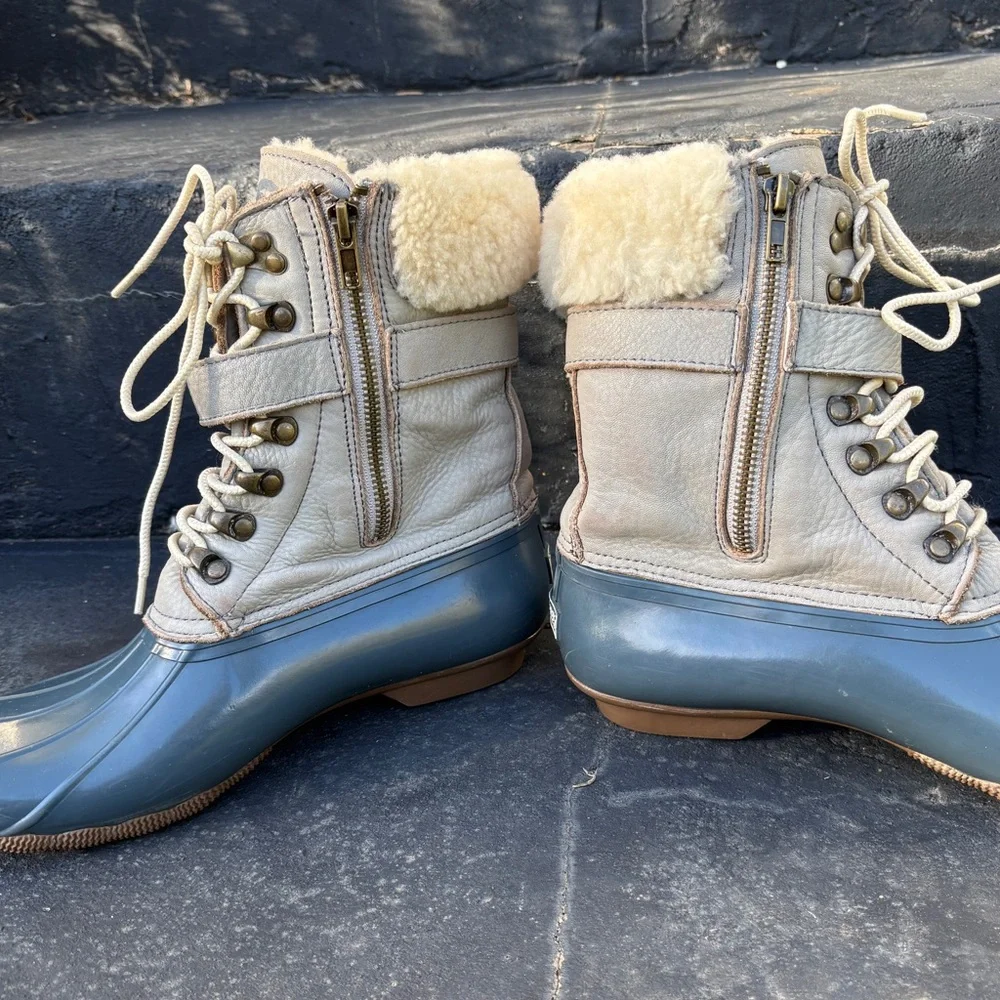 Sperry × J. Crew Shearwater Winter Duck
Boots Gray Blue Size 9 - Picture 3 of 6